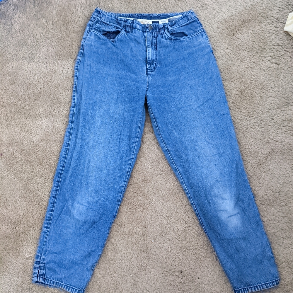 100% Cotton Talbots Ankle Length Mom Jeans (6)